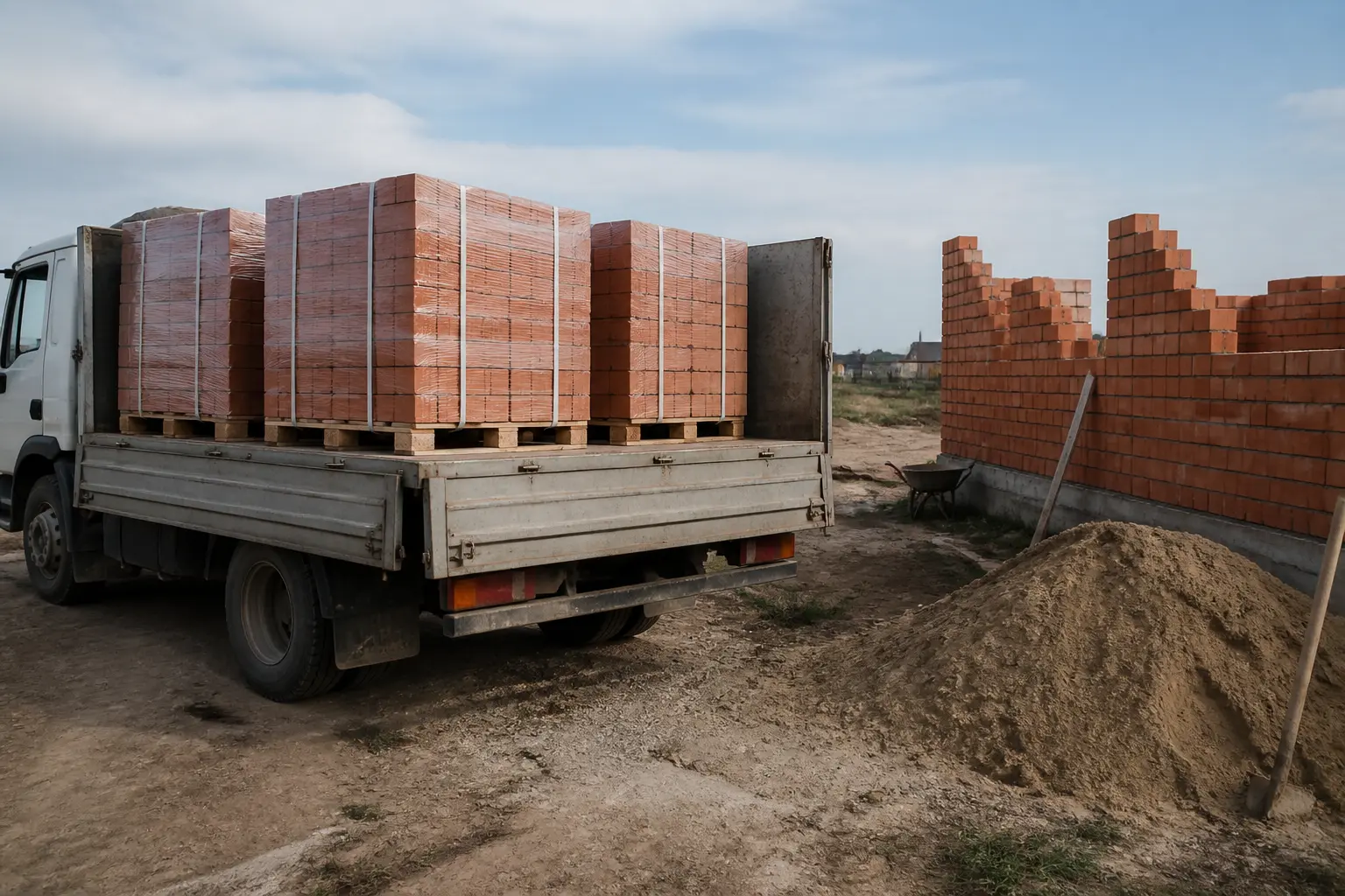 Доставка будівельних матеріалів на будмайданчик