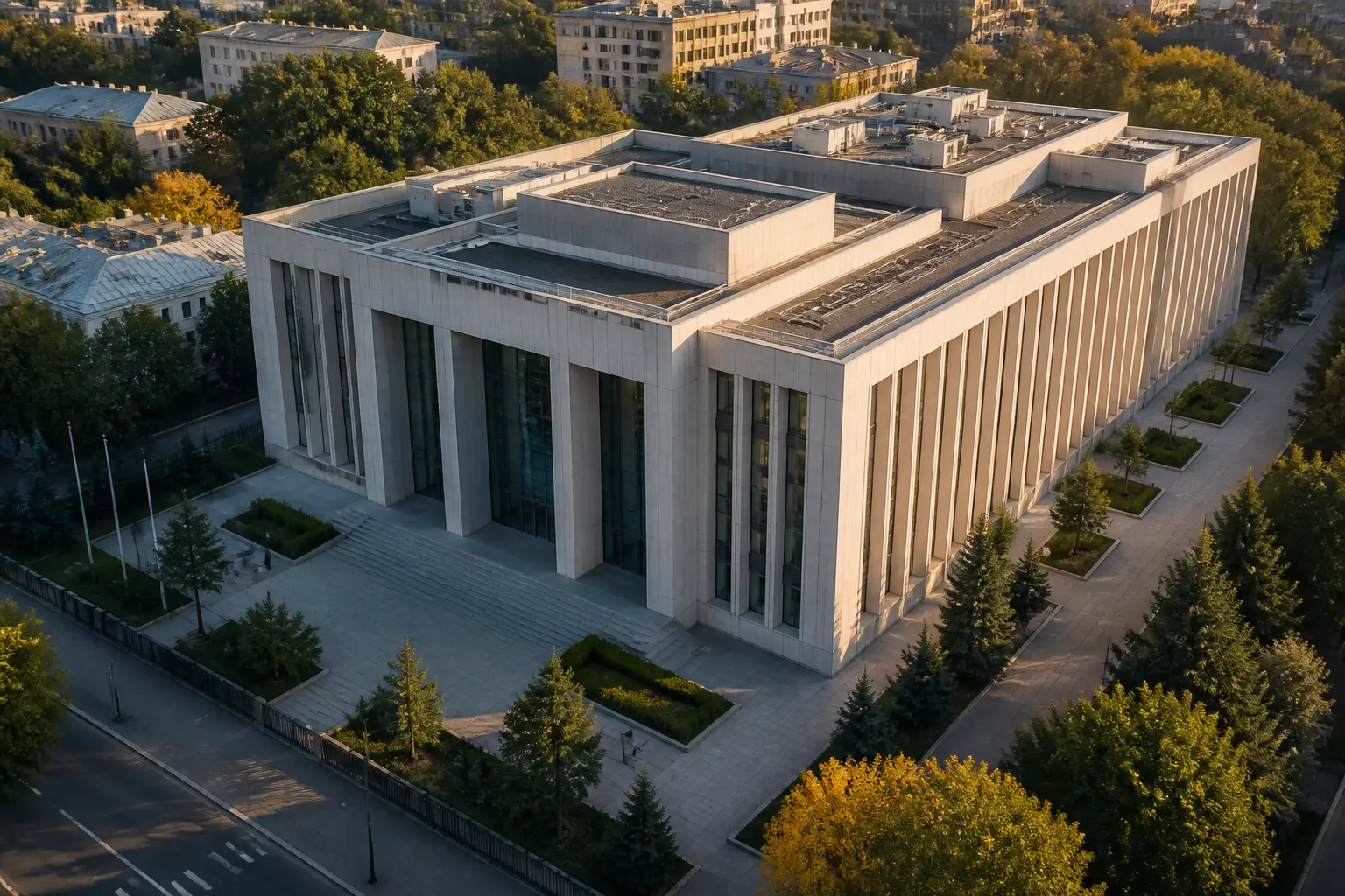 Будівля державної статистичної служби з висоти