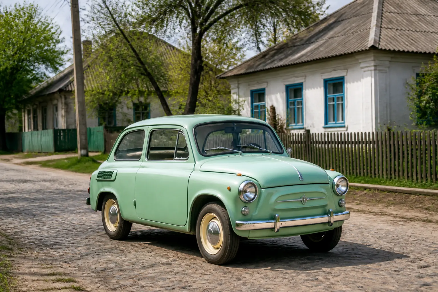 ЗАЗ-965 Запорожець на сільській вулиці
