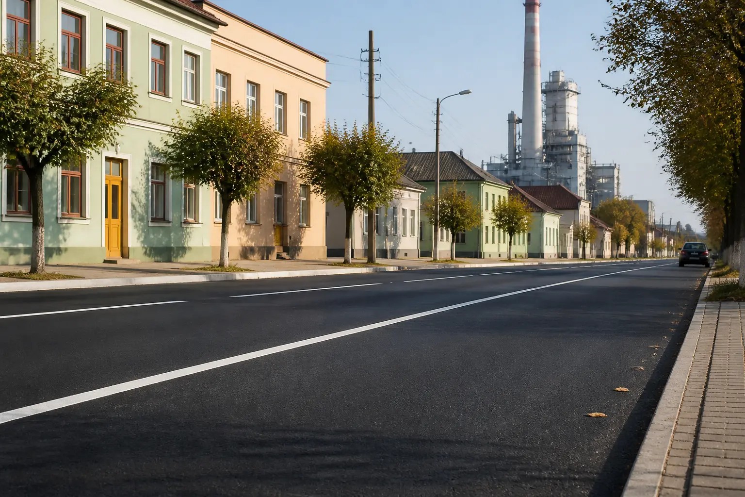 Відремонтована дорога в місті та завод — приклад використання надлишку бюджету
