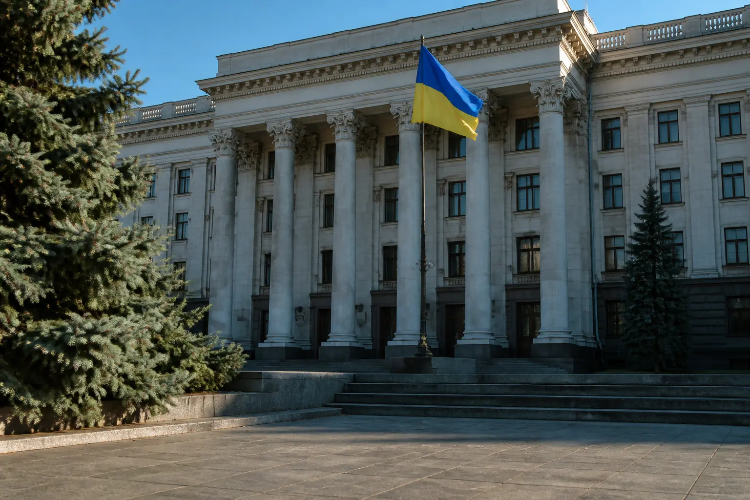 Будівля центрального банку зранку