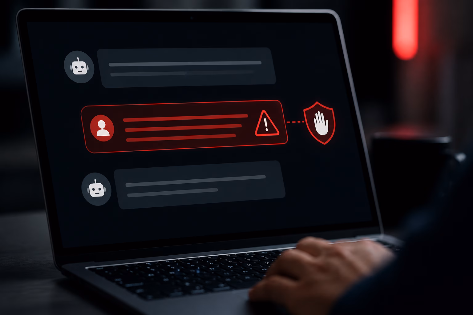 Заблокована спроба prompt injection у чат-боті