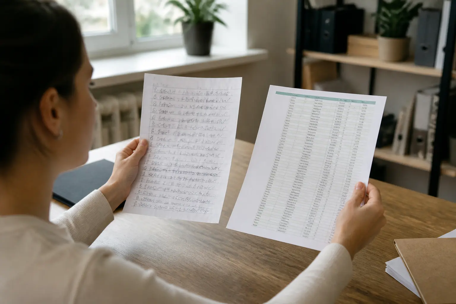 Сравнение беспорядочного списка с аккуратной таблицей как метафора очистки данных