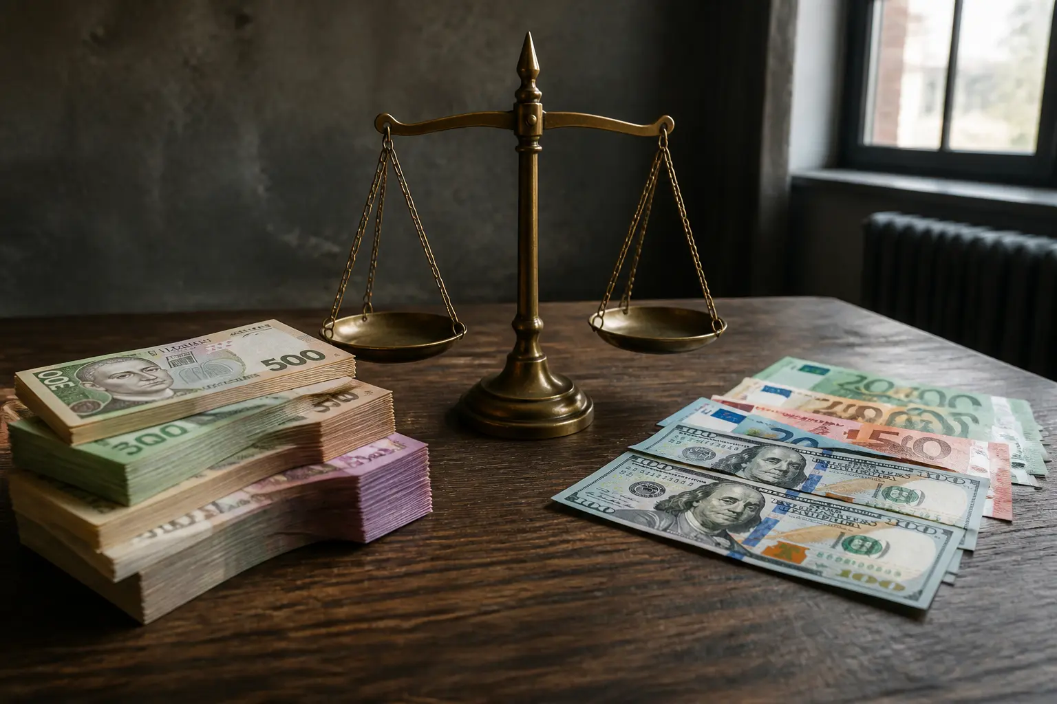 Національна та іноземна валюта на вагах — різниця між внутрішнім і зовнішнім боргом