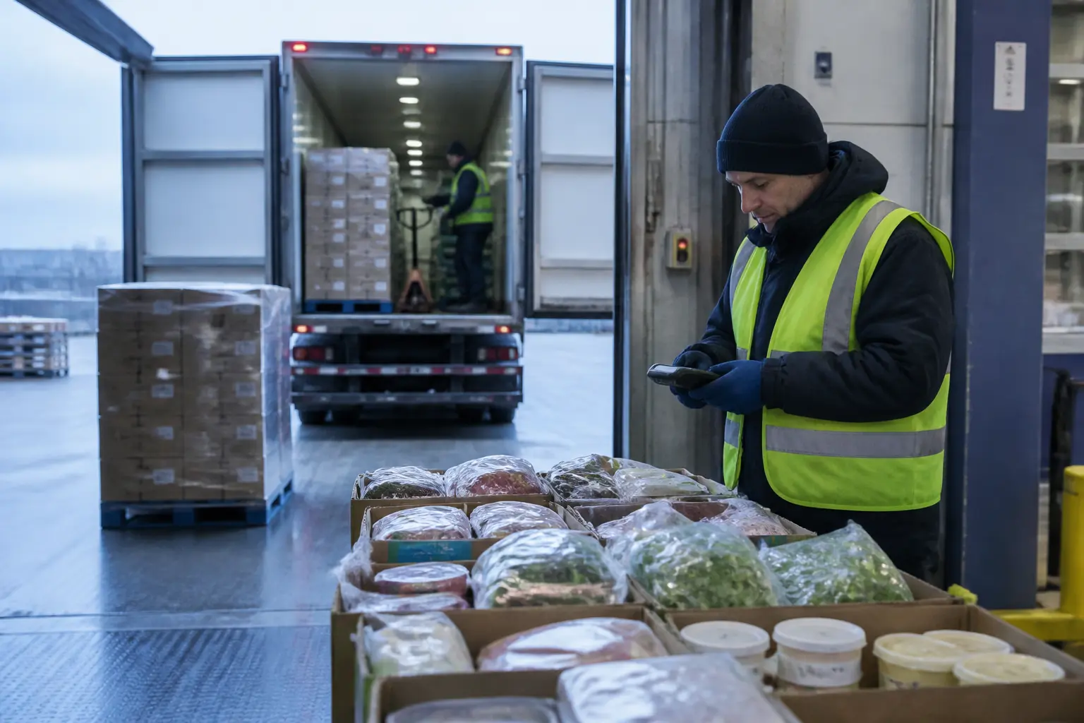 Холодильний склад і навантаження харчових продуктів у рефрижератор