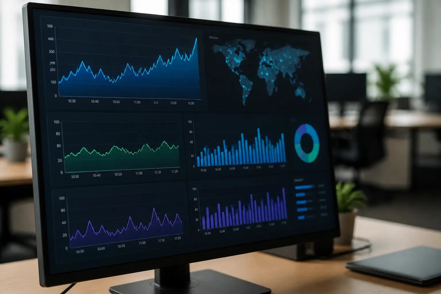 Дашборд real-time analytics з живими графіками