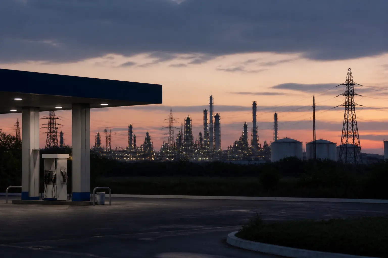 Автозаправка и нефтеперерабатывающий завод на горизонте как полный нефтяной цикл