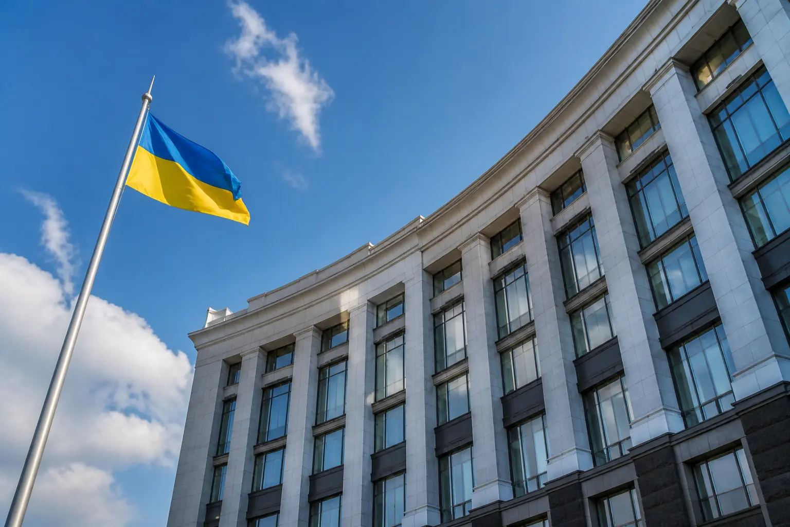 Будівля державної фінансової установи, що символізує бюджетні видатки