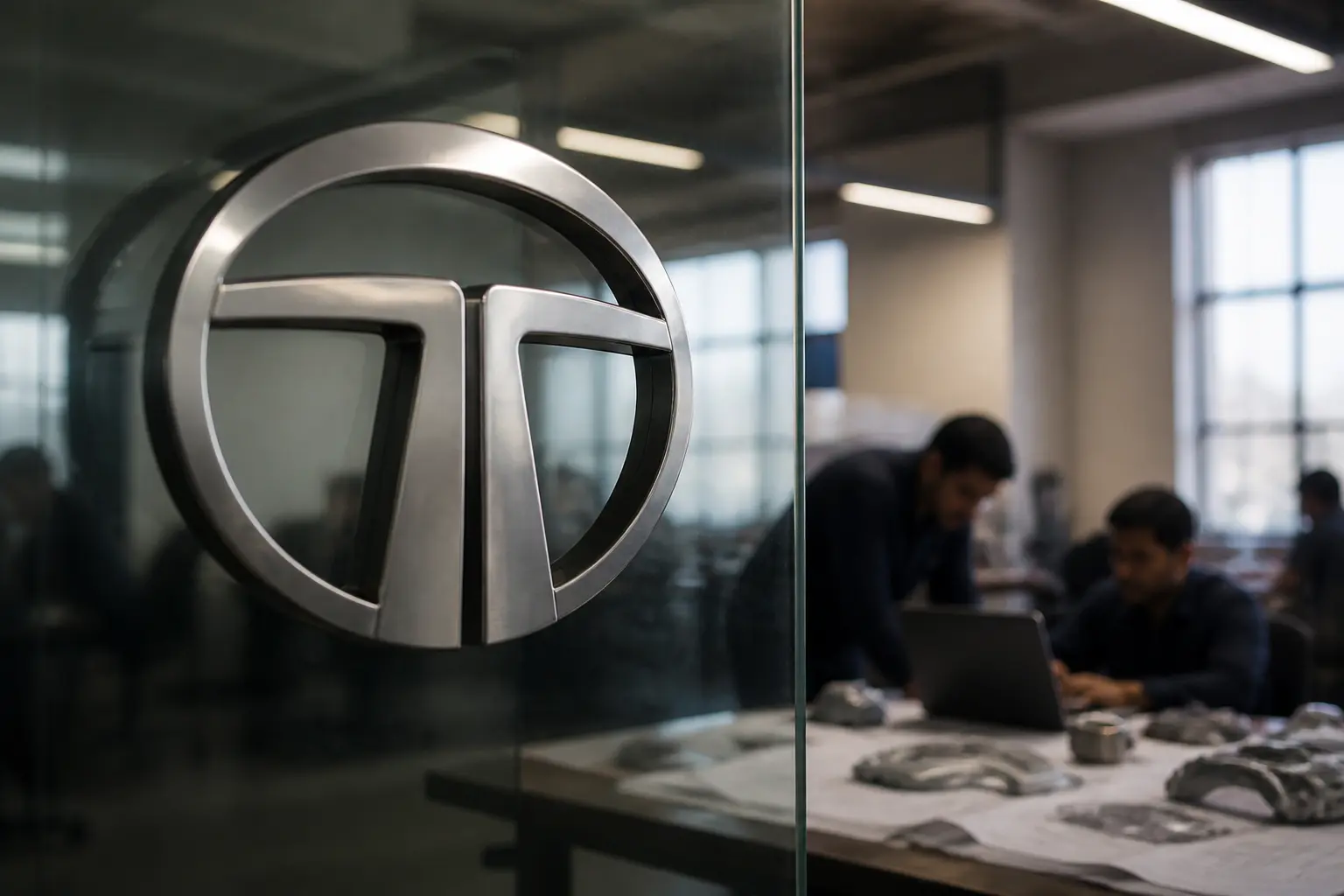 Логотип Tata Motors в инженерном центре