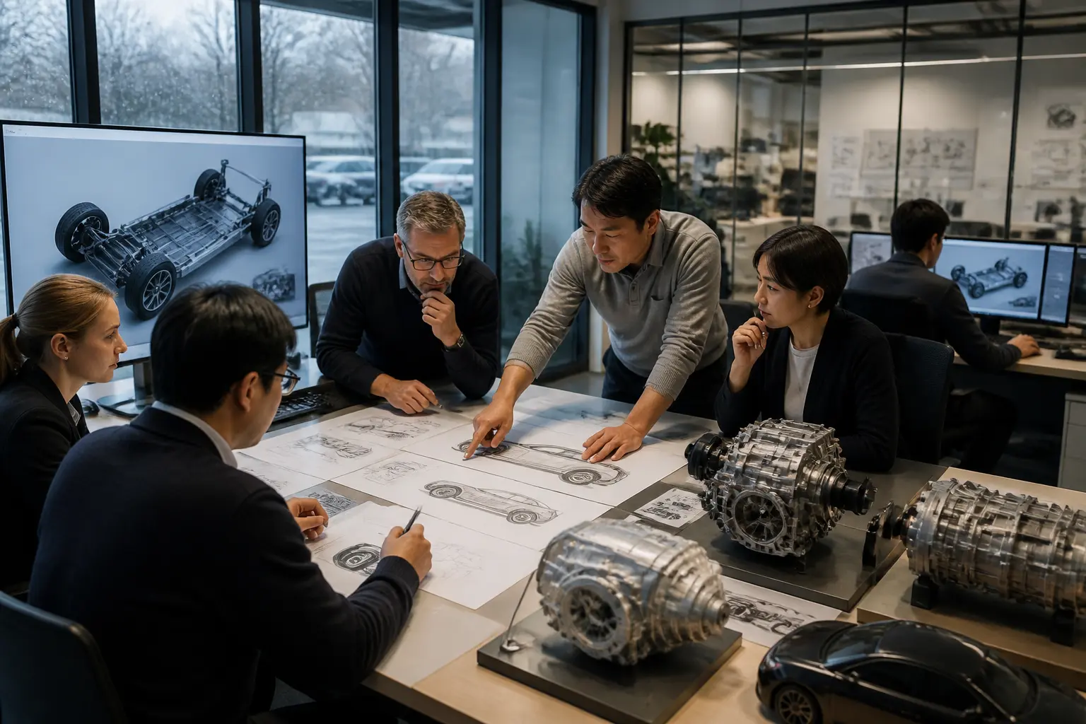 Инженеры обсуждают общие автомобильные платформы Toyota Group