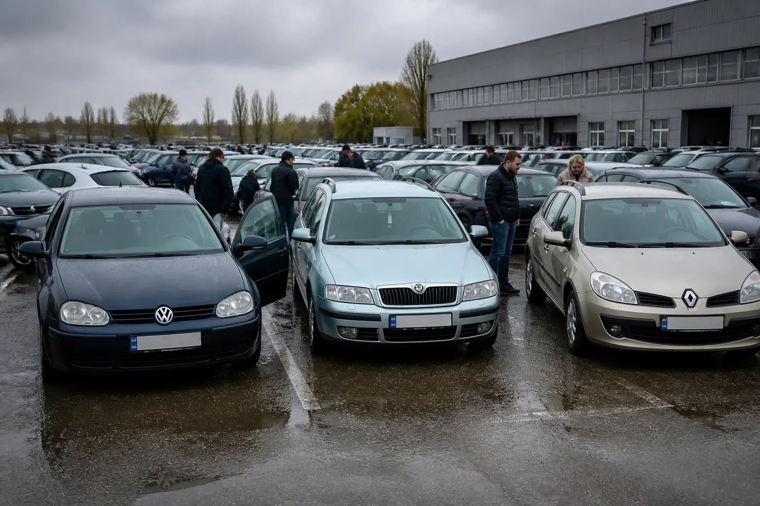 Автомобілі на умовному майданчику продажу