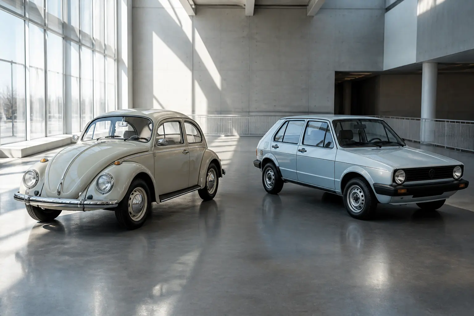 Порівняння класичного автомобіля 1960-х та хетчбека 1980-х років