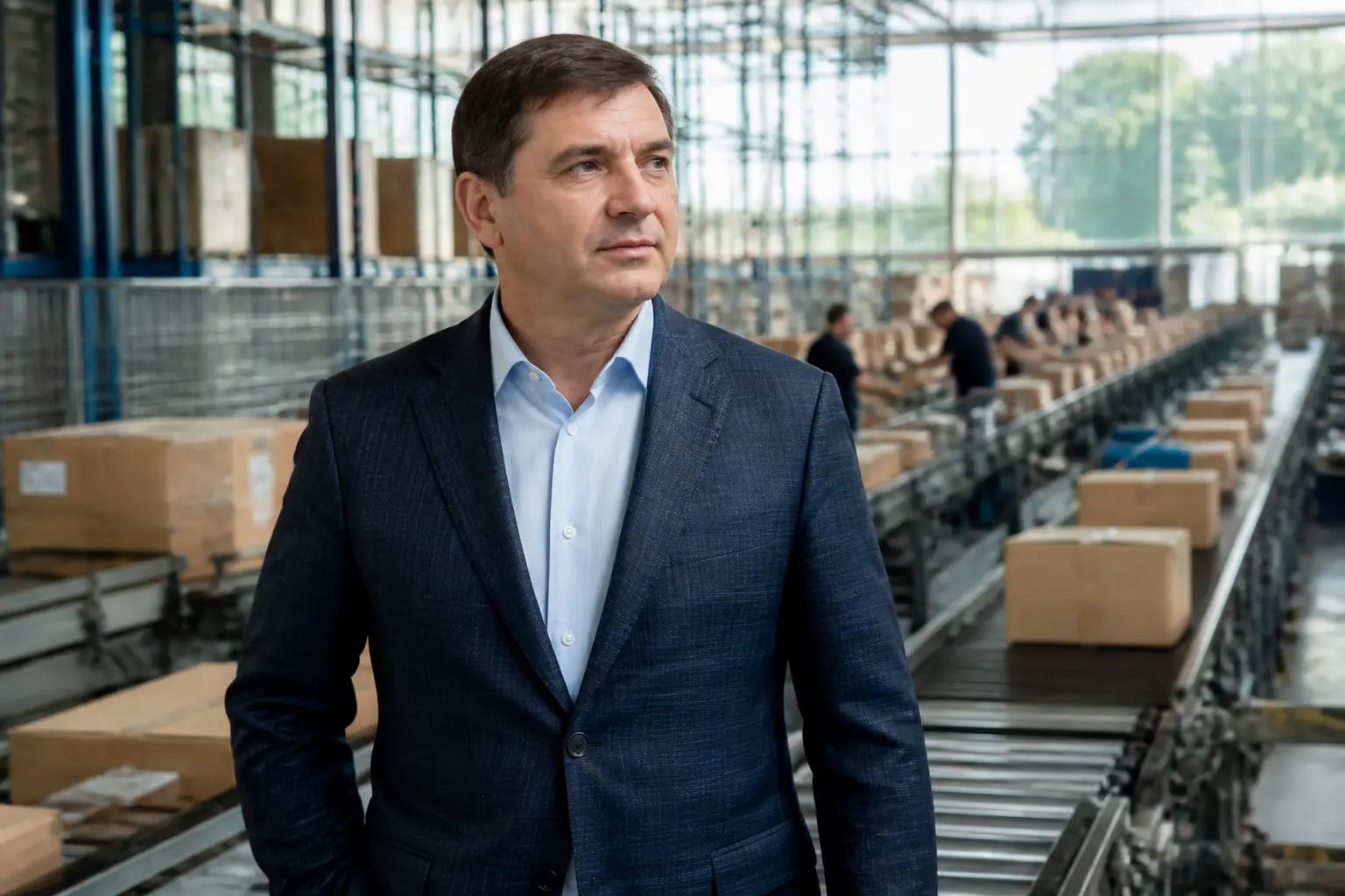 Український підприємець у сучасному логістичному центрі