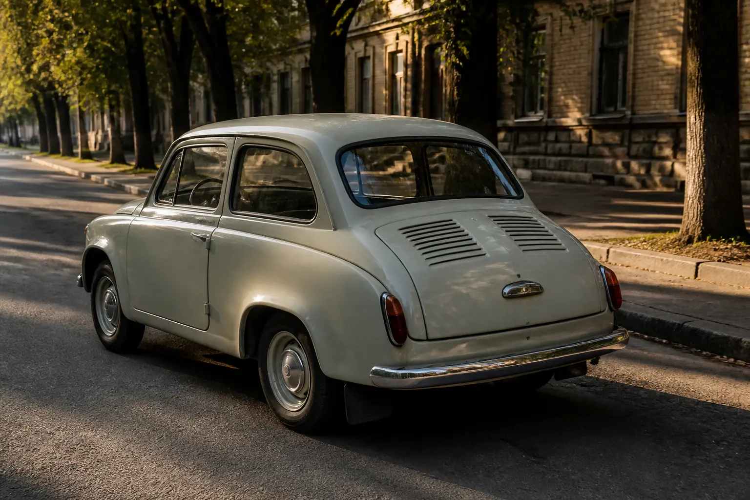Ретроавтомобіль малого класу 1960-х років на вулиці українського міста