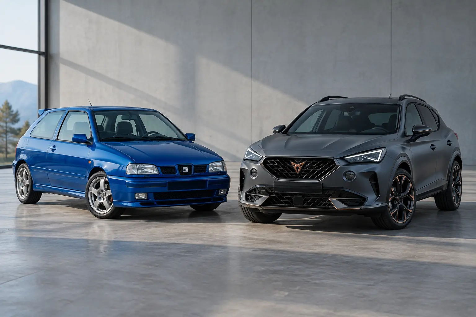 SEAT Ibiza Cupra 1996 года рядом с современным CUPRA Formentor