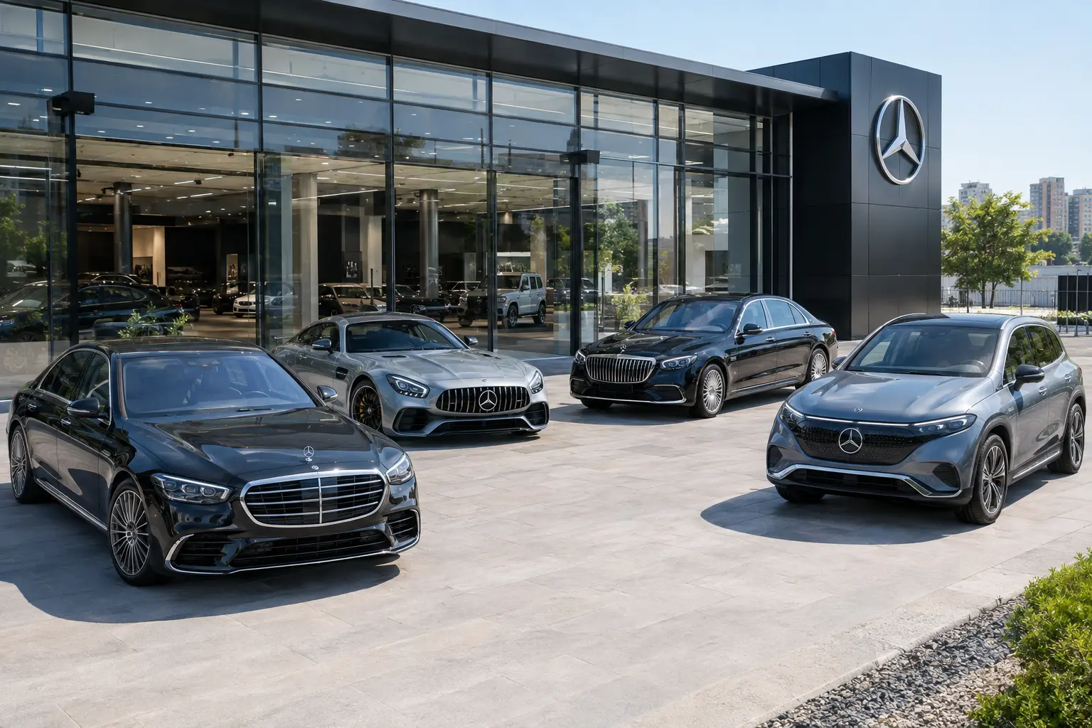 Современный модельный ряд Mercedes-Benz в премиальном шоуруме